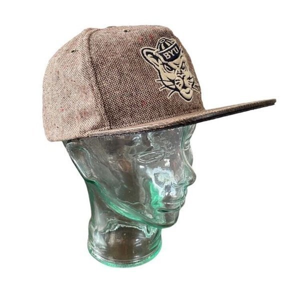 Zephyr BYU Cougars NCAA Football Dapper 5 Panel Snapback Hat Wool - Picture 3 of 9